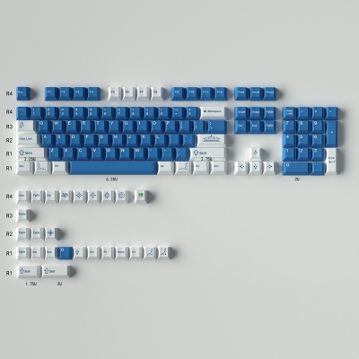 Lazurite GMK 104+26 Full PBT Dye-subbed Keycaps Set for Cherry MX Mechanical Gaming Keyboard 64/87/98